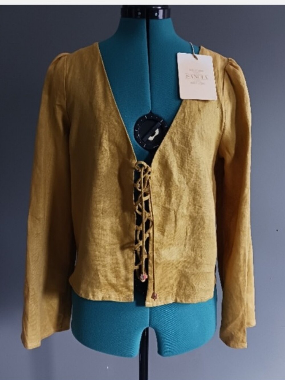 NWT Sancia Ayla Linen Blouse  Size M